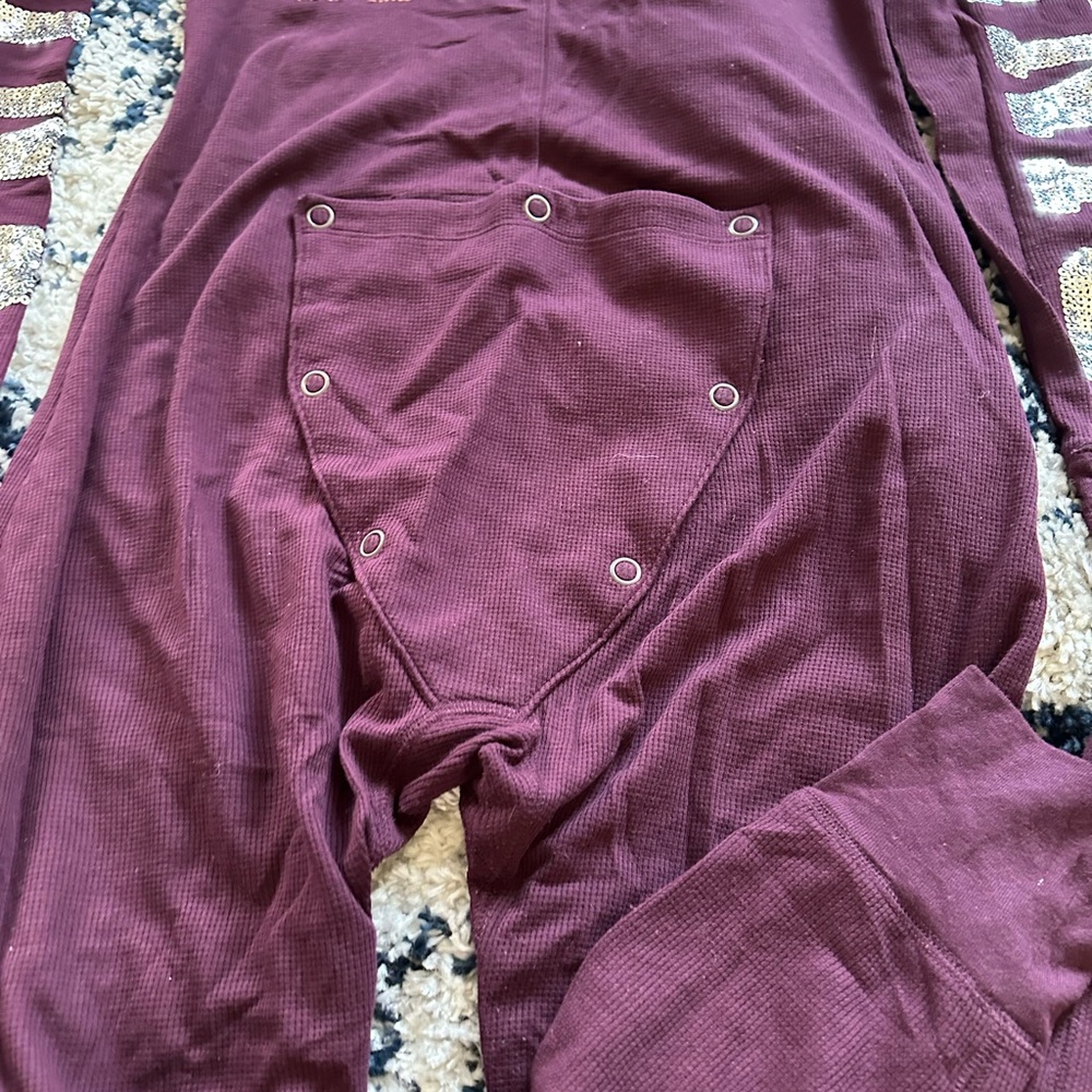 Victoria's Secret Pink Bling Maroon Onesie - Picture 13 of 13